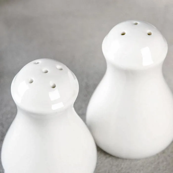 Wilmax England Salt & Pepper Shakers Set 2-piece Porcelain White