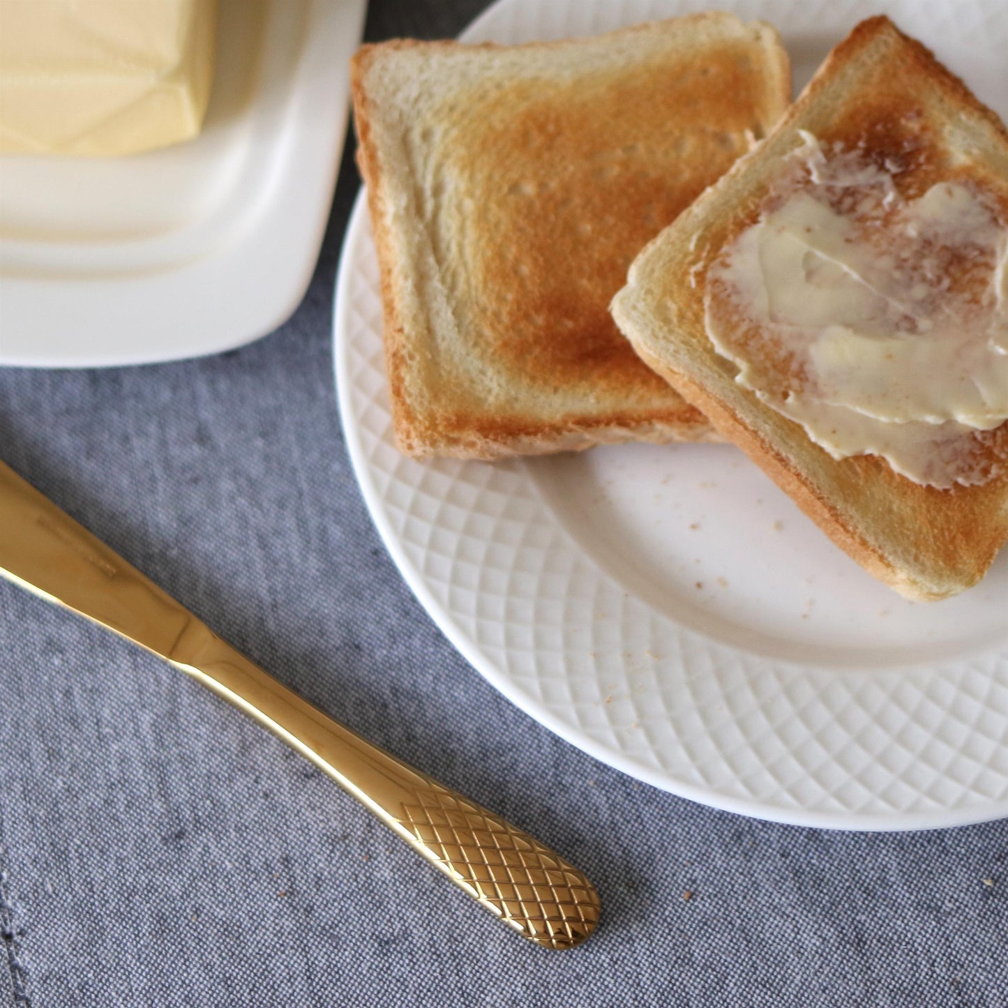 Wilmax Butterdose Weiß 19 x 12,5 x 8,5 cm – Elegantes Design – WL-996109/1C