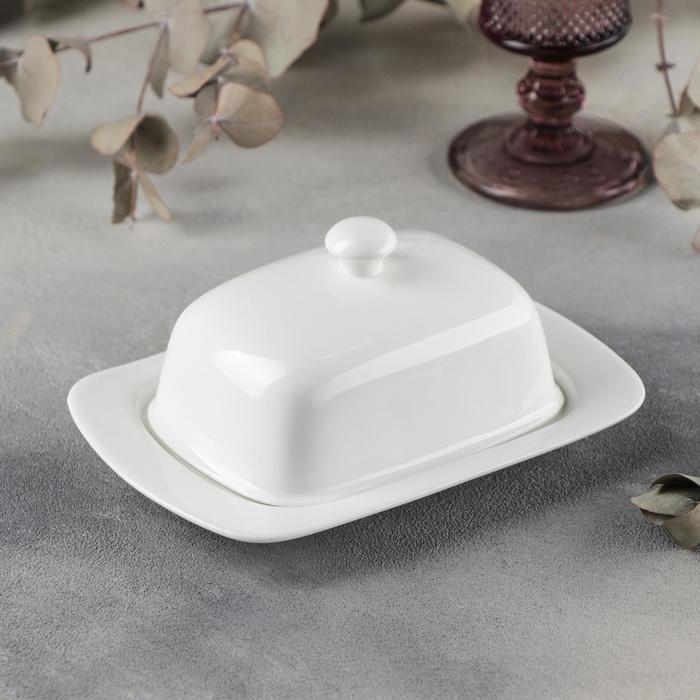 Wilmax England Boterdoos Wit Porselein 19x12.5x8.5 cm