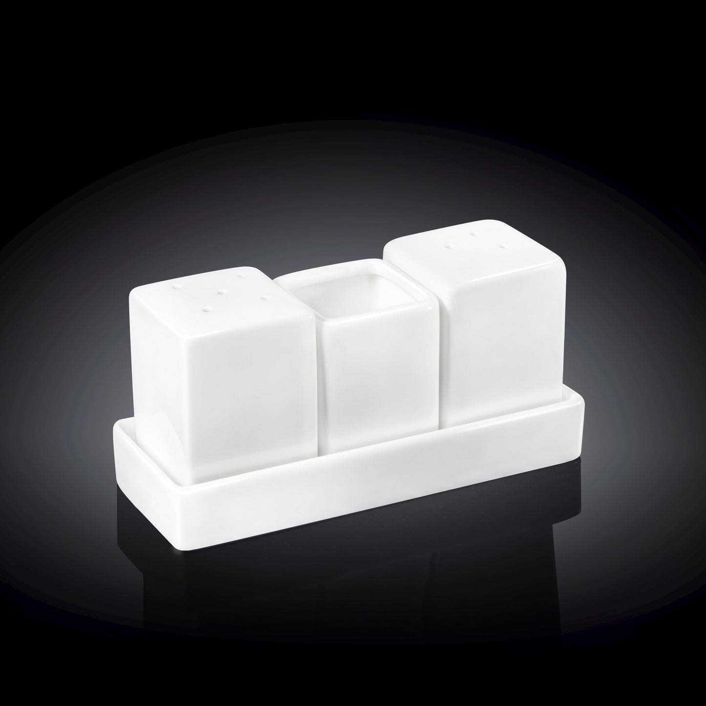 Wilmax Salz- und Pfefferstreuer Set aus Porzellan, weiß – WL-996118/SP