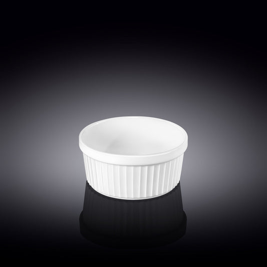 Wilmax Ramekin Weiß 12 x 5,5 cm – Schale für Desserts & Soufflés – WL-996136/A
