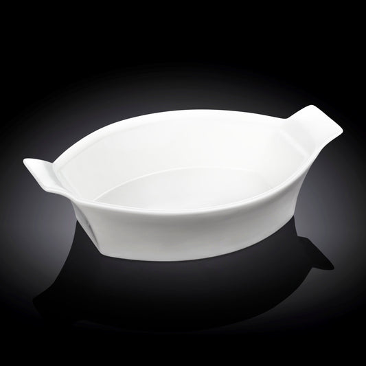 Wilmax Bakvorm ovaal 22 cm Porselein Wit WL-997009/A
