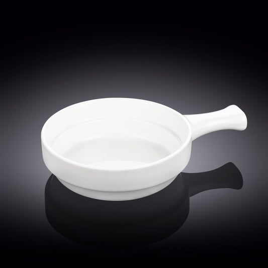 Wilmax Auflaufform mit Griff – 450 ml – Hitzebeständig & Ofenfest – Weiß – WL-997013/A