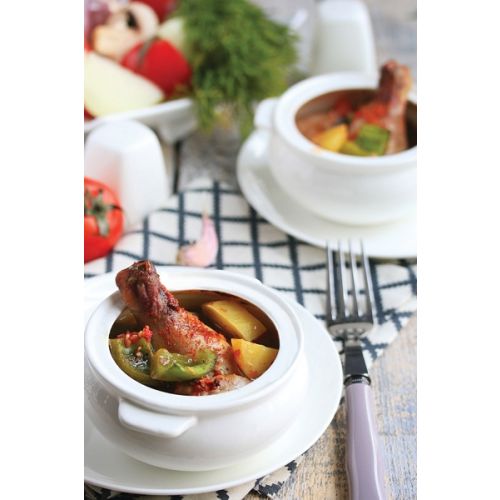 Wilmax ovenschaal met deksel 620 ml porselein WL-997015/1C