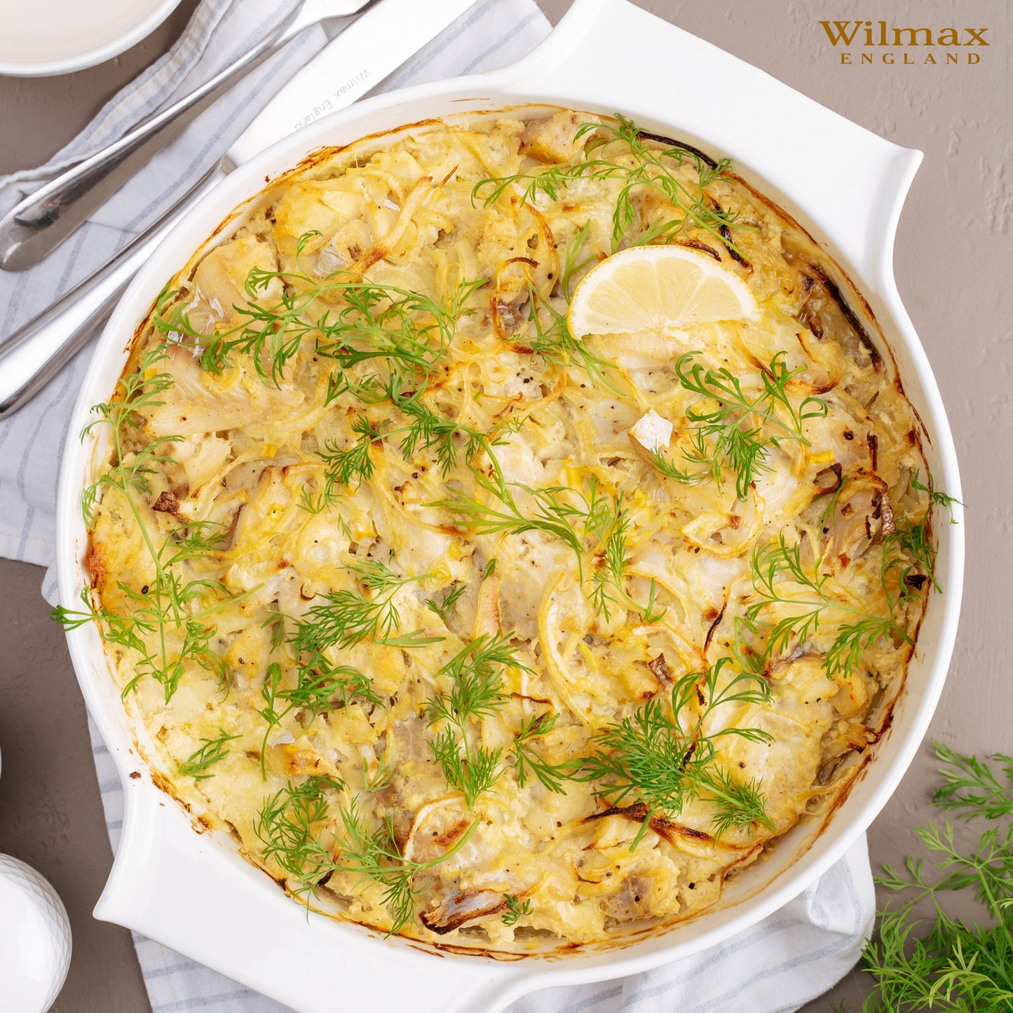 Wilmax ovenschaal met handgrepen 650 ml porselein WL-997021/1C