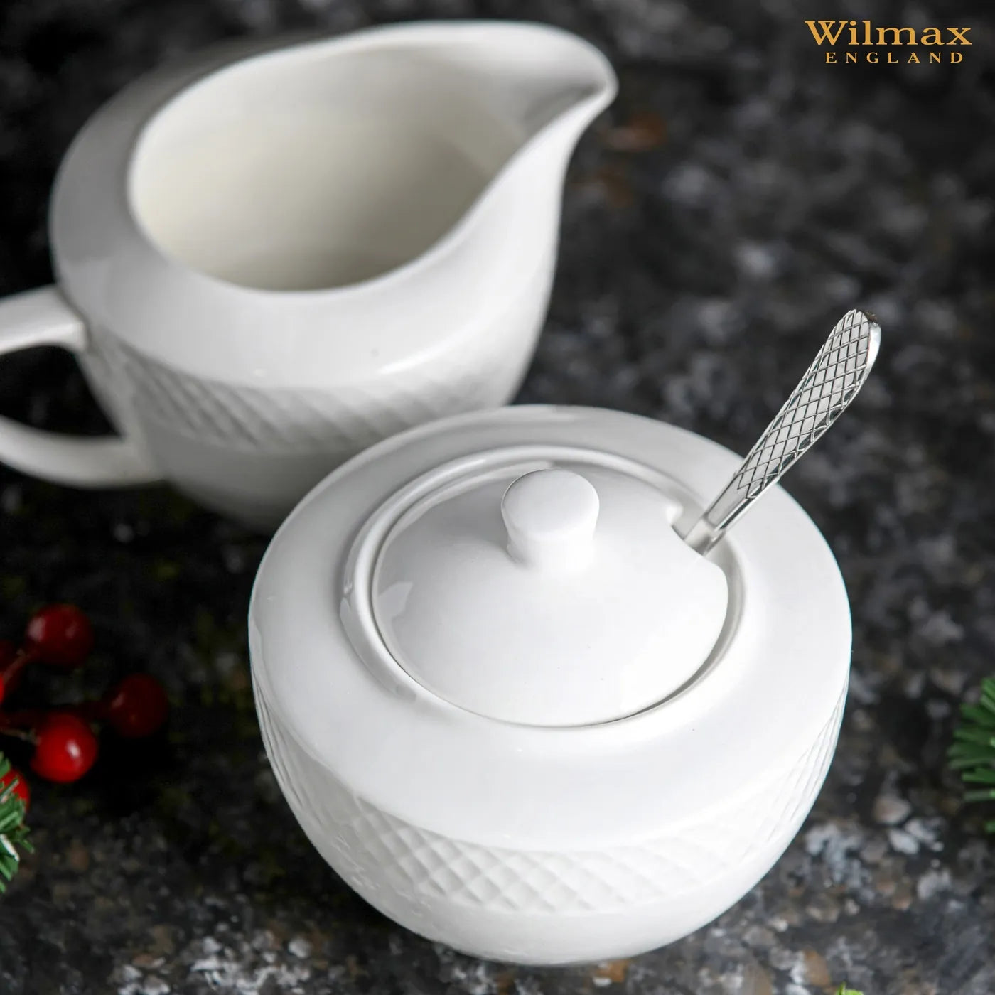 Wilmax England Suikerpot 340 ml Wit Porselein