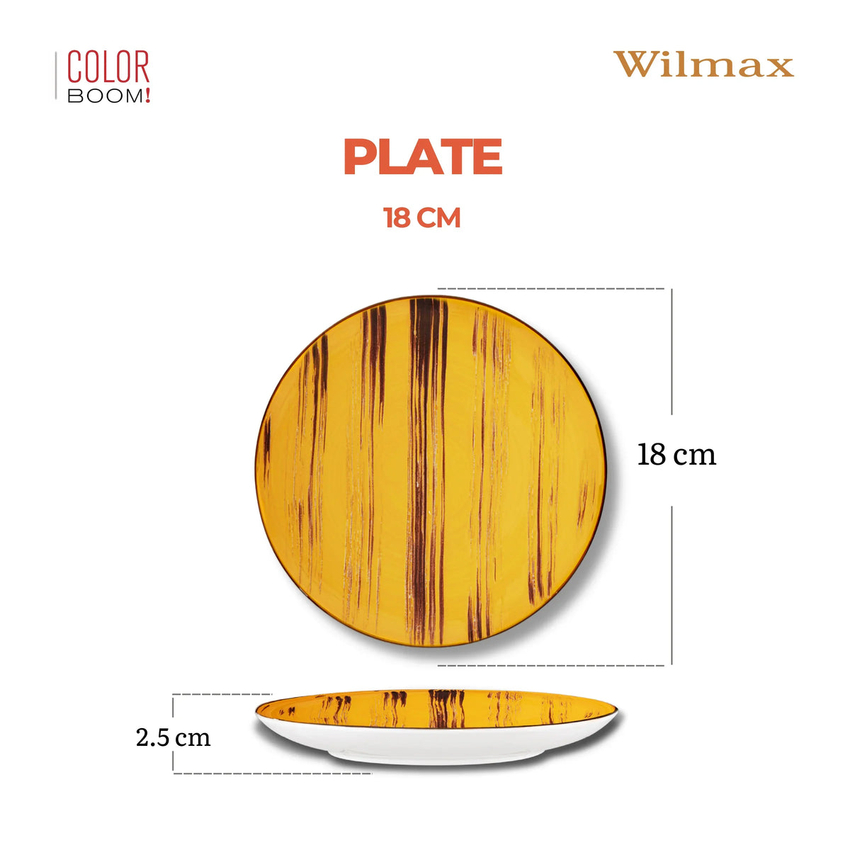 Wilmax England Porseleinen Bord 18 cm Geel