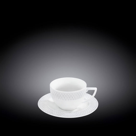 Wilmax Cup/Saucer 240ml White Porcelain WL-880101404/AB