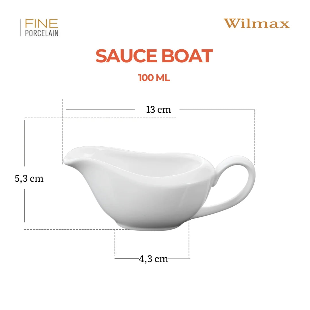 Wilmax Sauskom 100 ml Porselein Wit