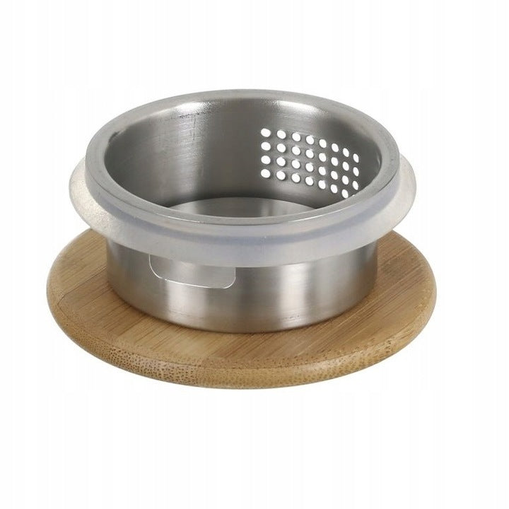 Wilmax Thermoglas Kan 1500 ml met bamboedeksel transparant