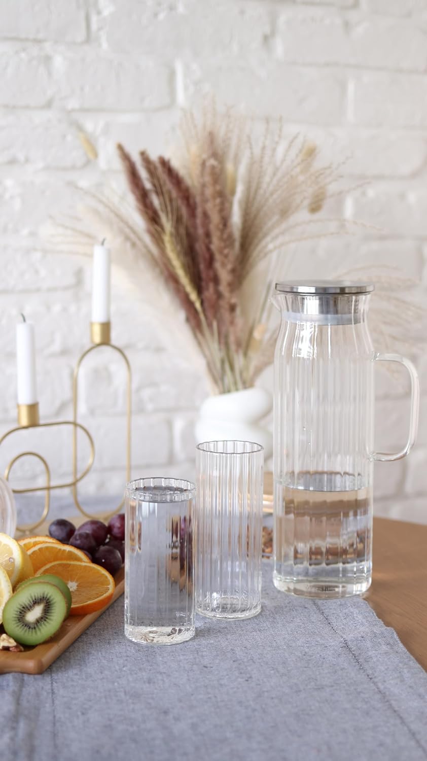 Wilmax Geribbeld 300 ml Borosilicaatglas Transparant