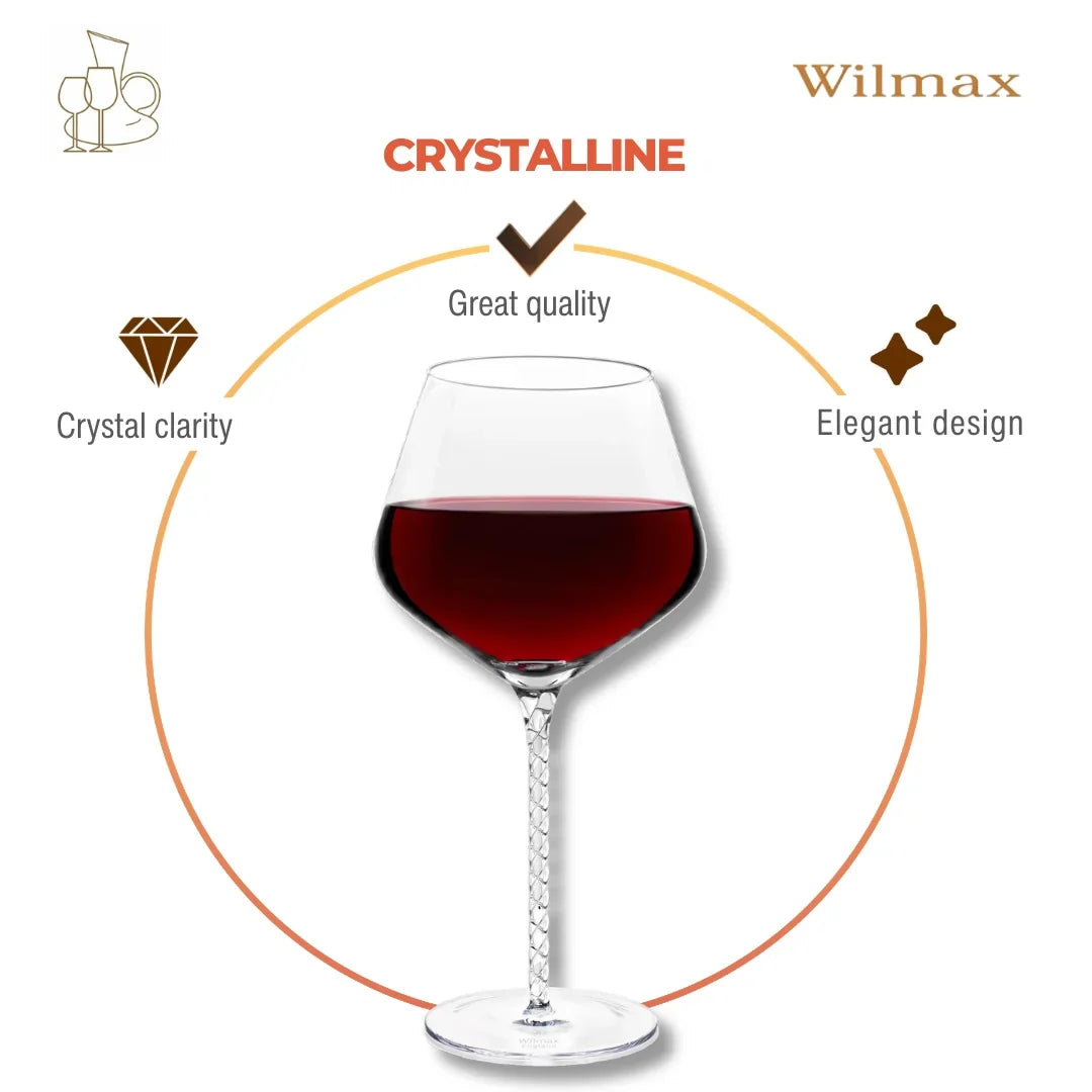 Wilmax Wijnglas 950 ml Kristal Transparant 2-pack