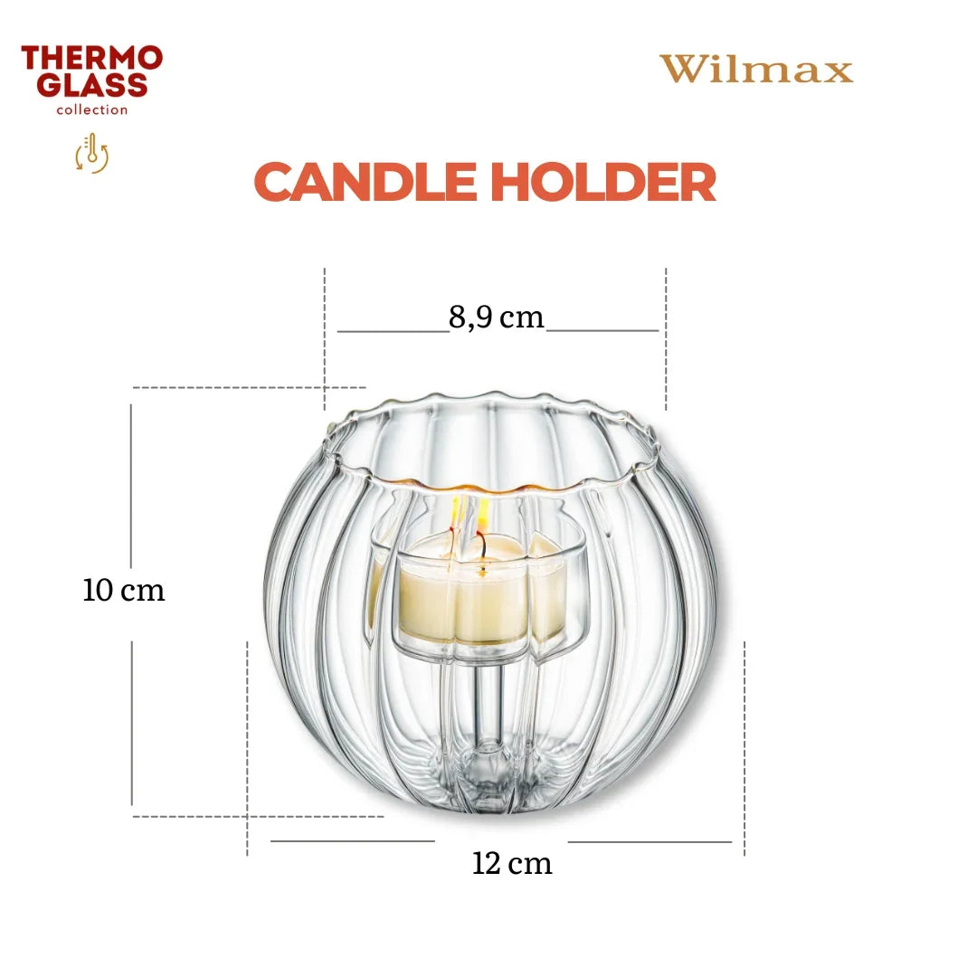 Wilmax Waxinelichthouder 12 x 10 cm Thermoglas