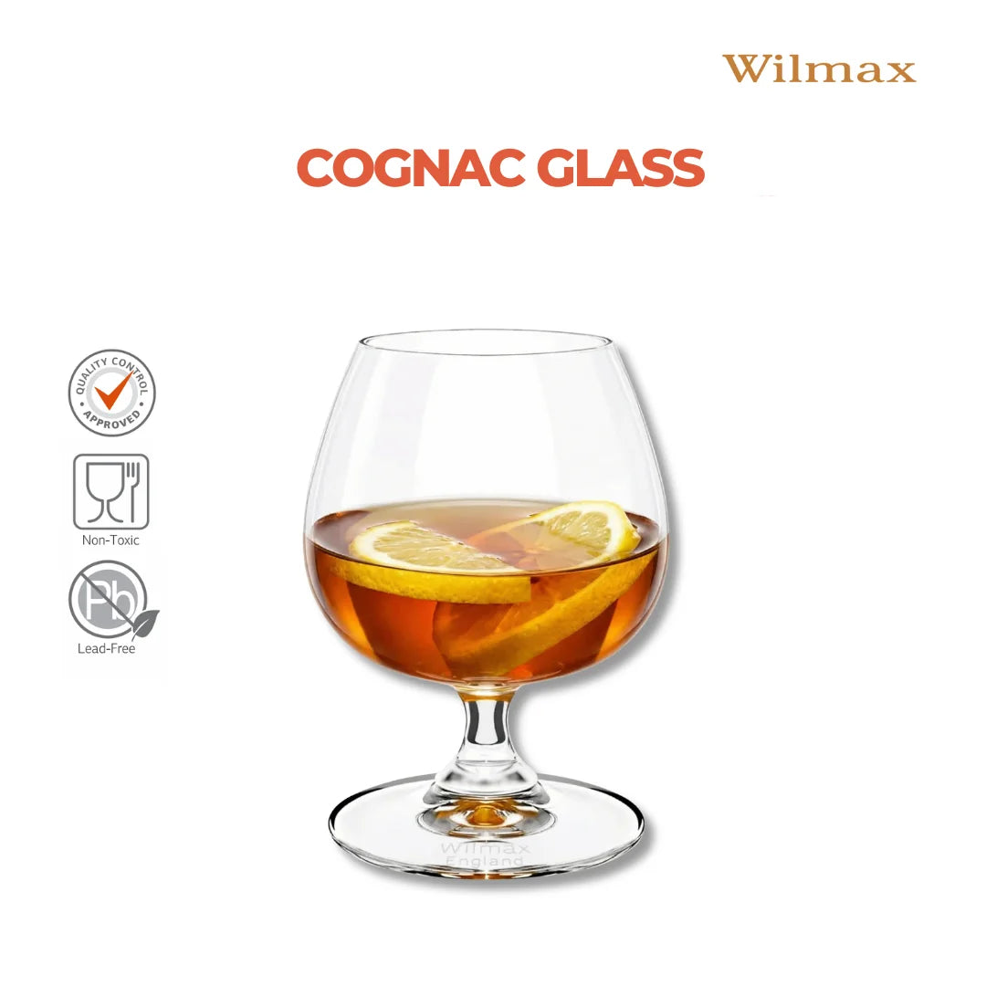 Wilmax Cognacglas 410ml Kristalglas Transparant 6x
