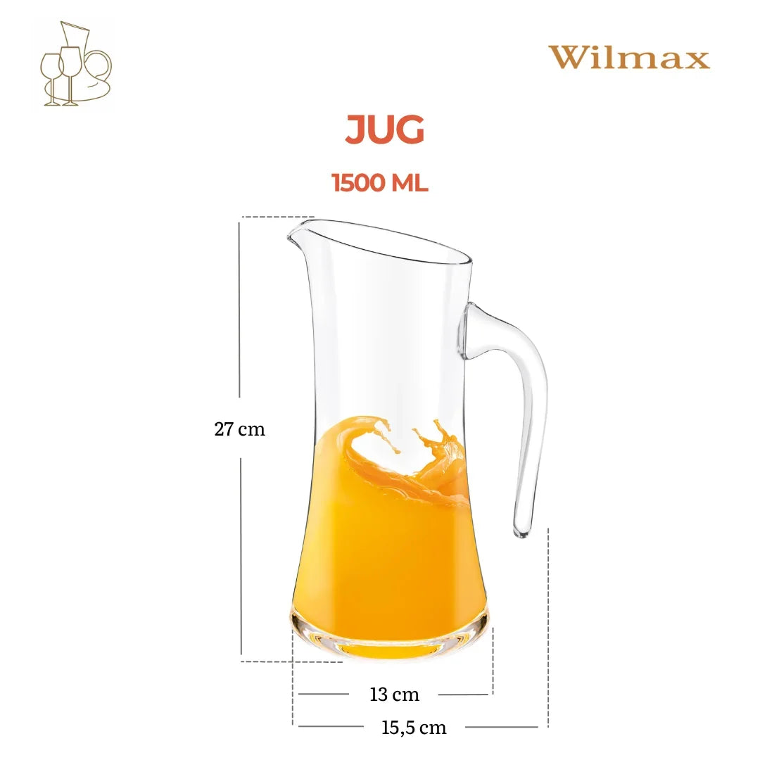 Wilmax Karaf 1500 ml Kristalglas Transparant