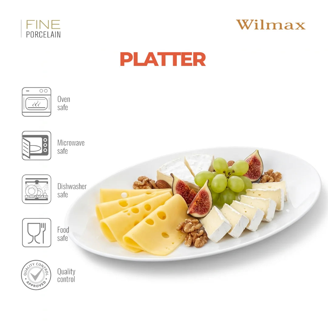 Wilmax Serveerplaat Porselein Wit 30,5 cm