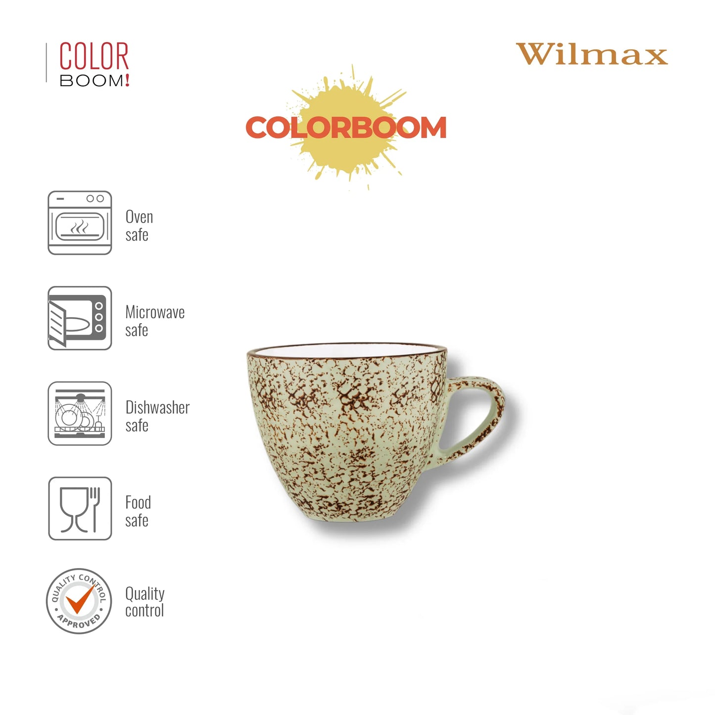 Wilmax Kopje 75 ml Pistache Porselein