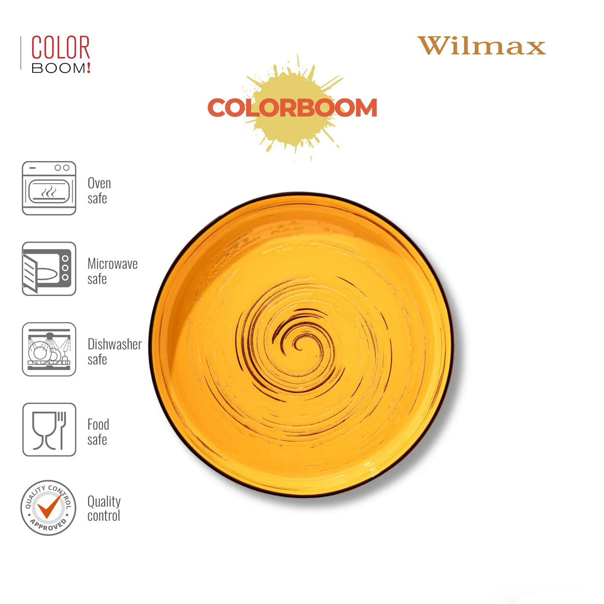 Wilmax England Porseleinen Bord Geel 28 cm ()