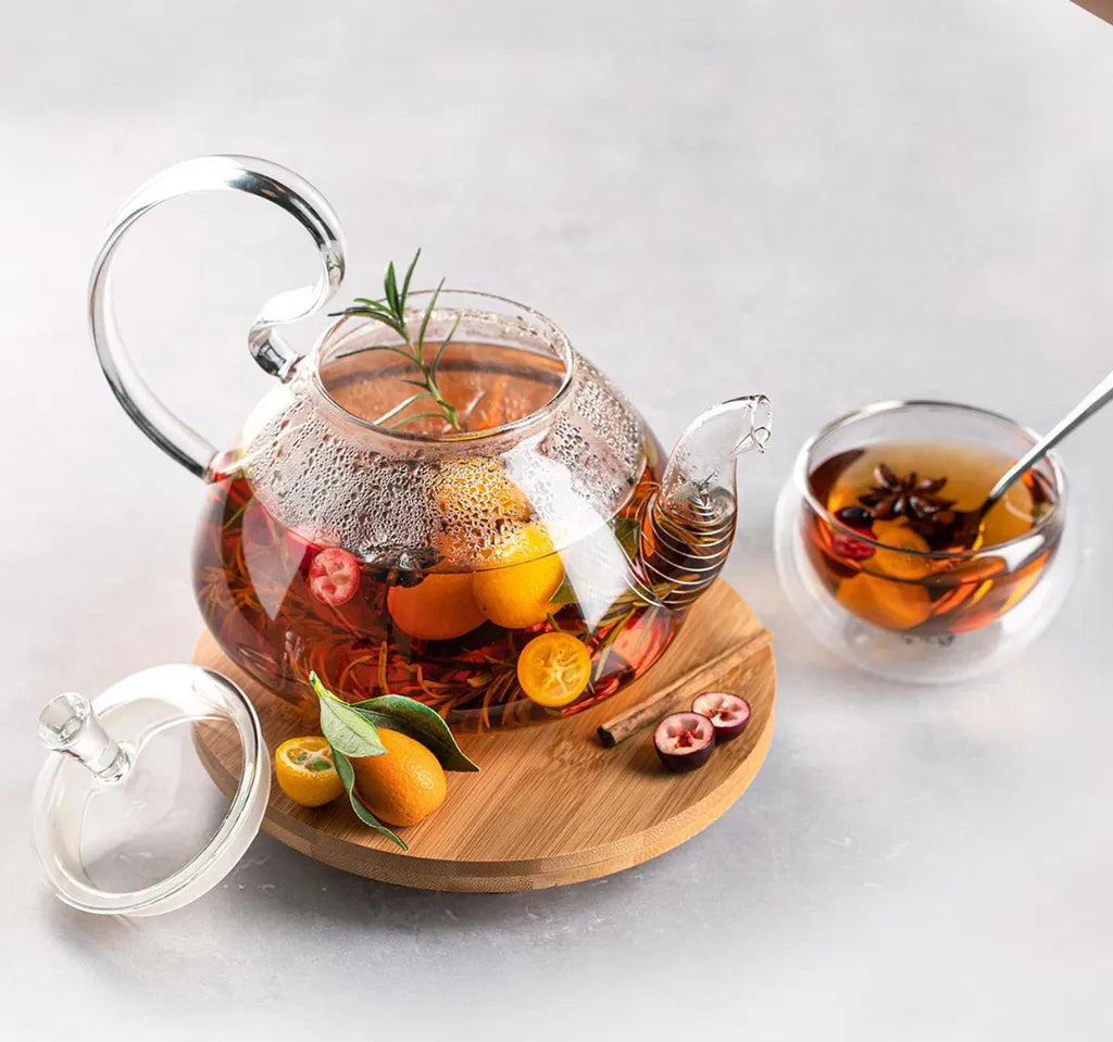 Wilmax Theepot 800 ml Borosilicaatglas met Veerfilter