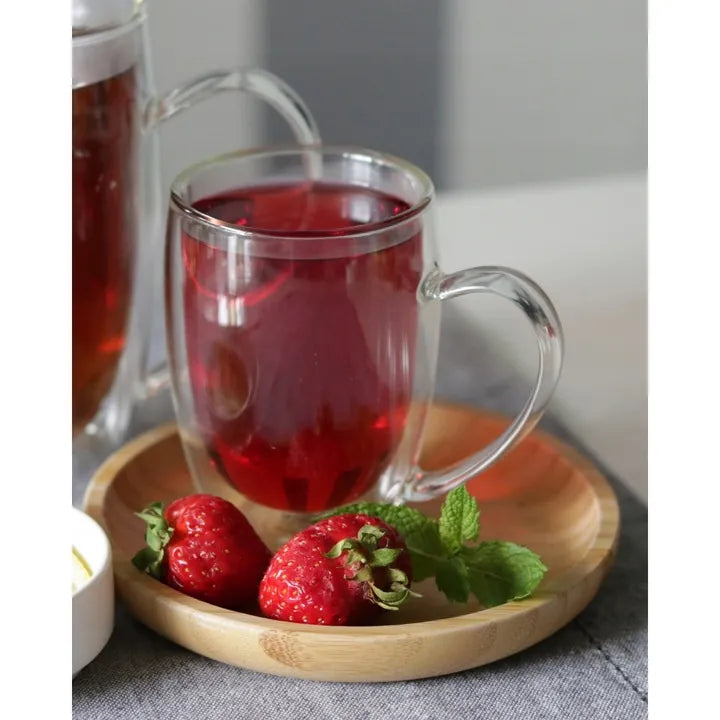 Wilmax Dubbelwandige Beker 400ml Borosilicaatglas Set van 2