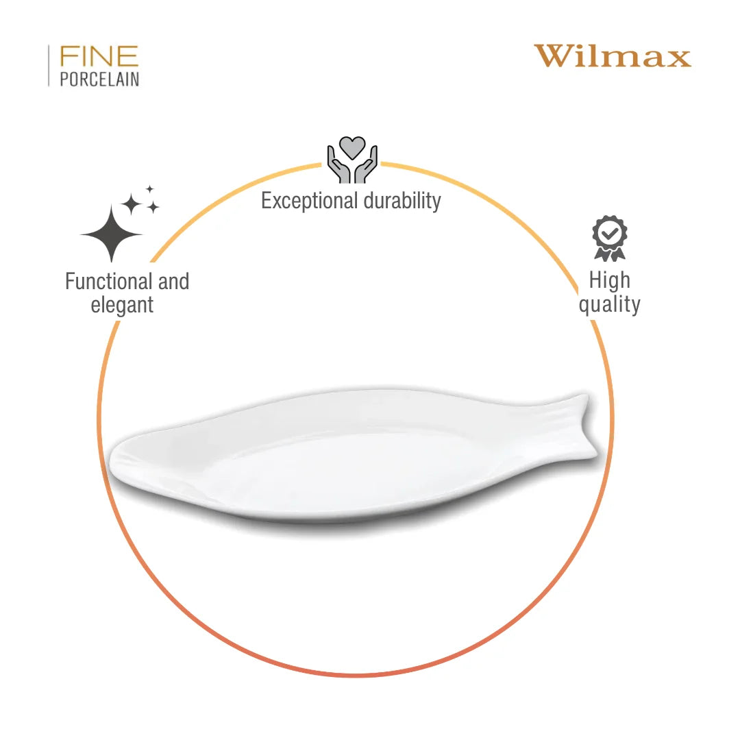 Wilmax Visschaal 31.5 cm van Porselein Wit