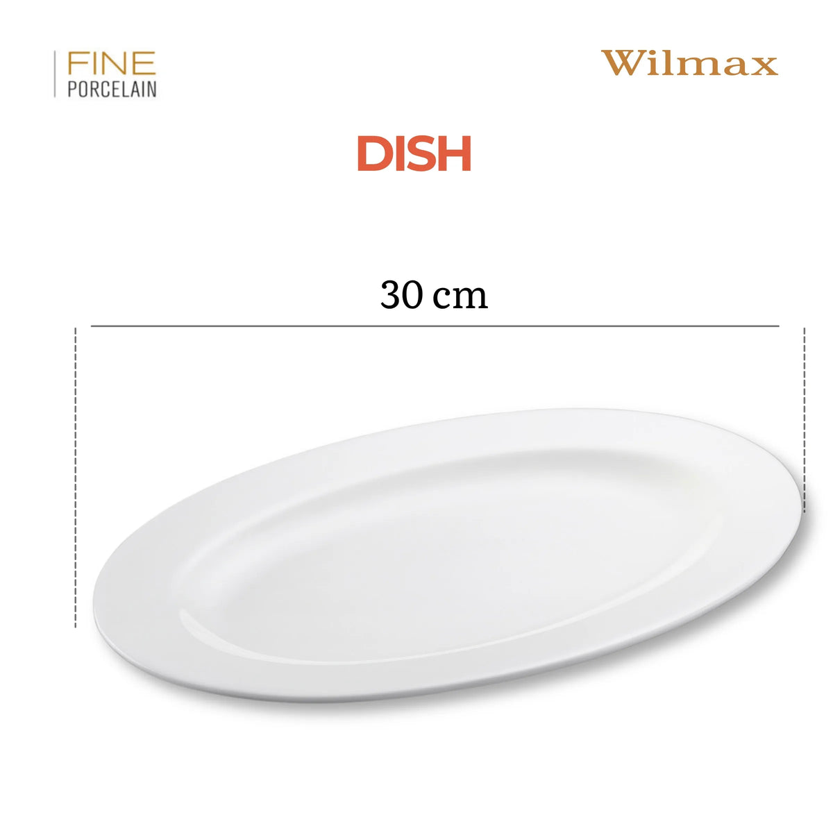 Wilmax Schotel 30.5 cm Porselein Wit