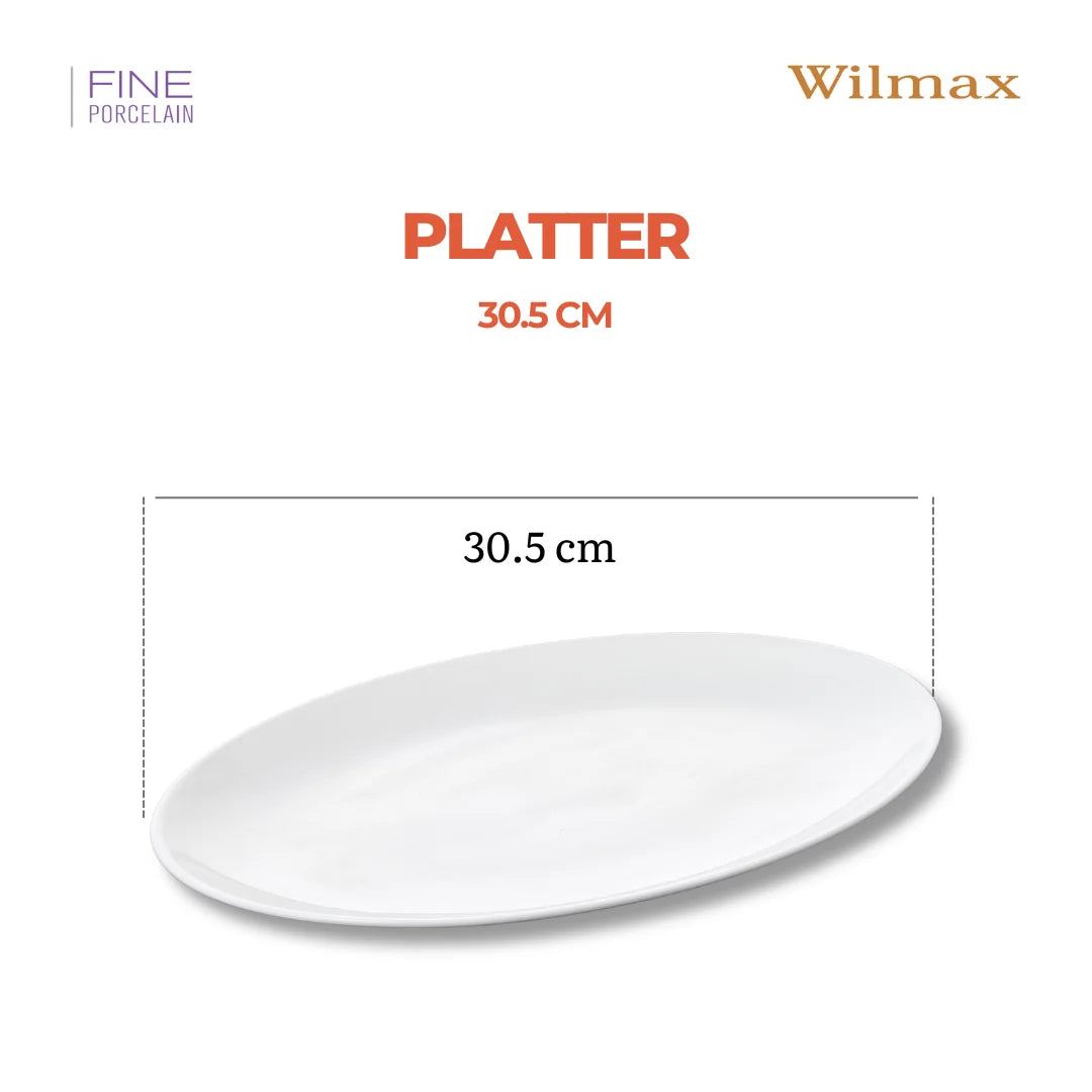 Wilmax Serveerplaat Porselein Wit 30,5 cm