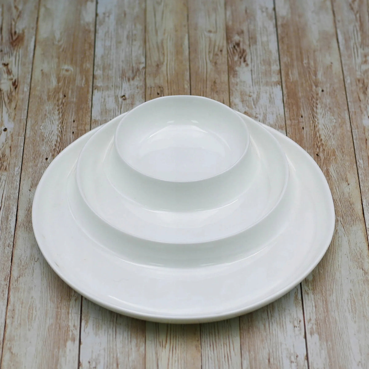 Wilmax porseleinen serveerbord met vakken 25,5 cm wit