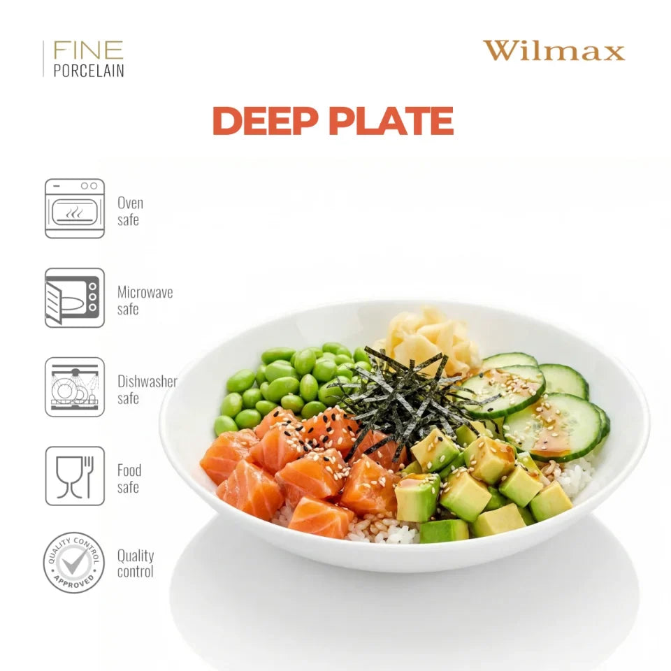 Wilmax Diep Porseleinen Serveerbord 30.5 cm Wit