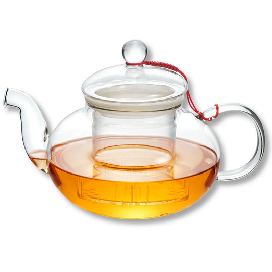 Wilmax England Theepot | Borosilicaatglas RVS filter 1200ml