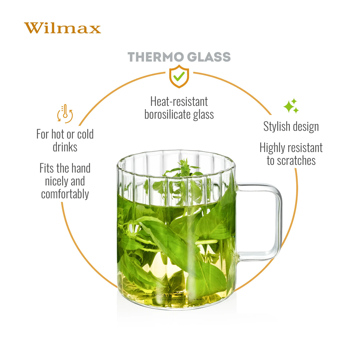 Wilmax Glazen Beker 300 ml Borosilicaatglas
