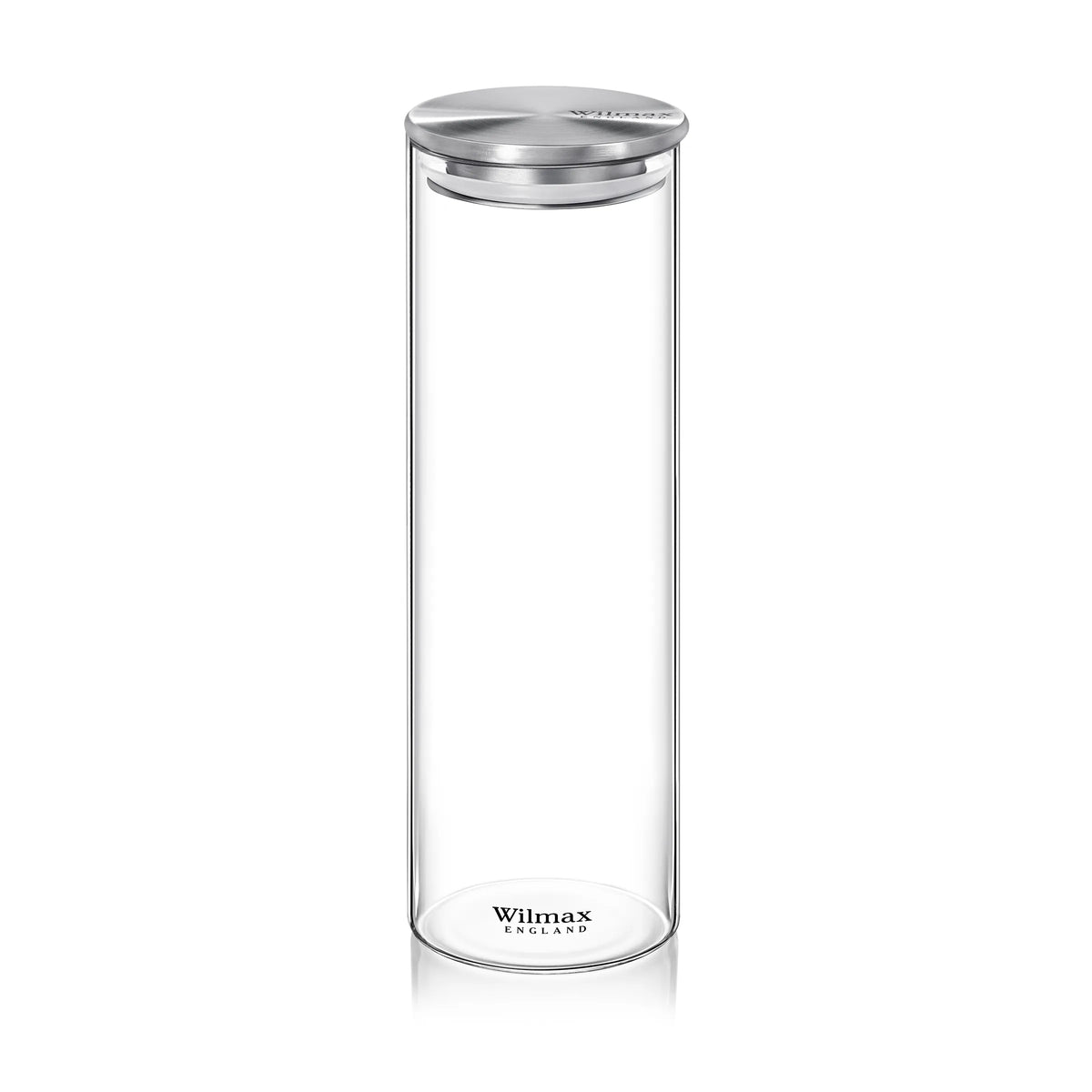 Wilmax England Voorraadpot 2000 ml, RVS deksel, 2-delige set