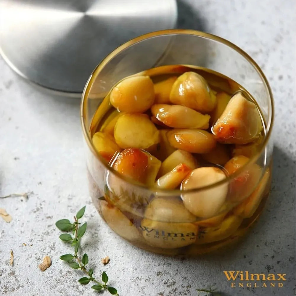 Wilmax Voorraadpot 600 ml met RVS Deksel - Transparant