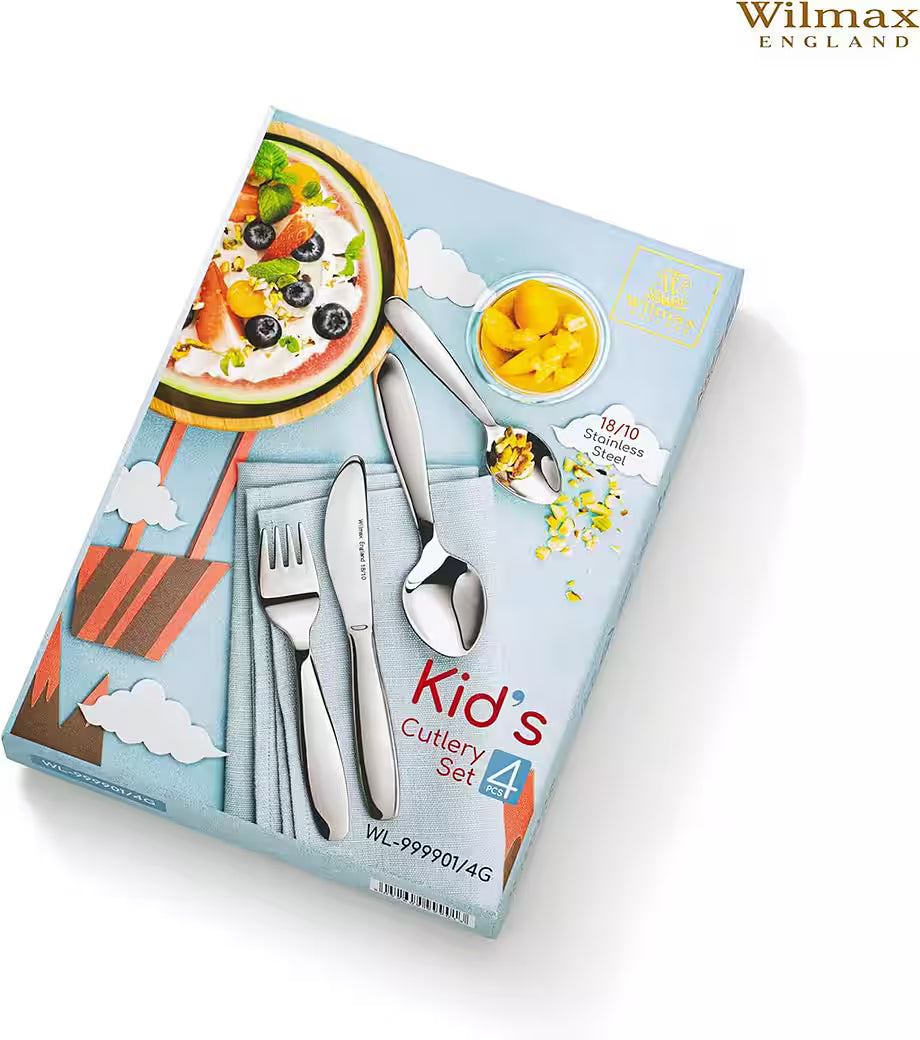 Wilmax England Kinderbestek Set 4-delig RVS WL-999901/4G