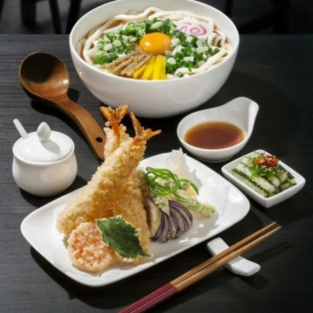 Wilmax England Fine Porcelain - Eetstokjes- en Bestekleggers - Set van 6 - Voor Sushi - Wit Porselein A6