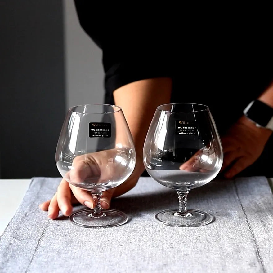 Wilmax England Cognacglas 550ml Kristal Transparant Set van 2