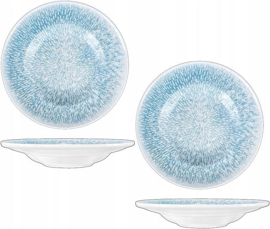 Wilmax Diep Porselein Bord 27 cm, Meerkleurig, 2-delig