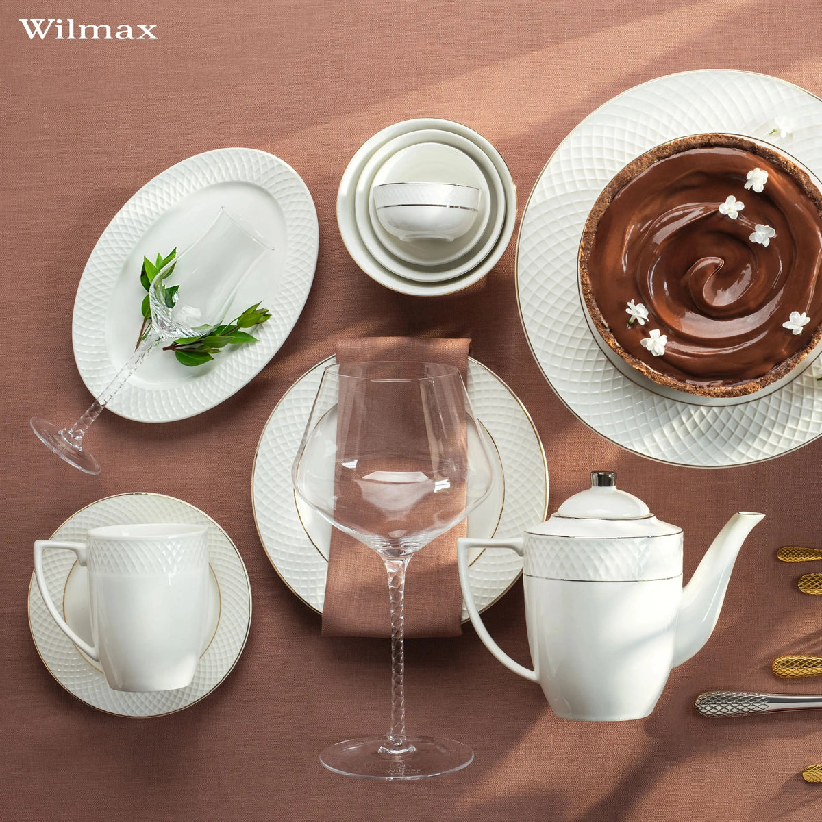 Wilmax Wijnglas 950 ml Kristal Transparant 2-pack