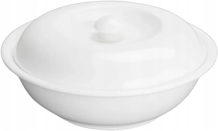 Wilmax Schaal met deksel, porselein wit, 1700 ml 26 cm