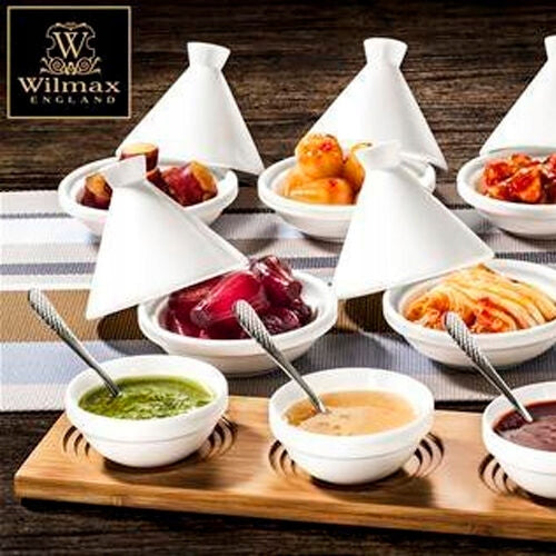 Wilmax Mini-Tajine 10 x 9.5 van porselein, Wit WL-992726/A