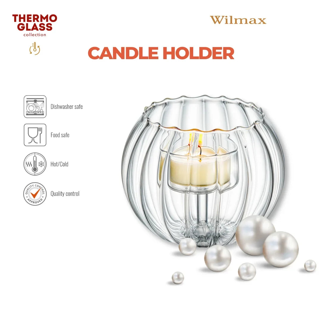 Wilmax Waxinelichthouder 12 x 10 cm Thermoglas