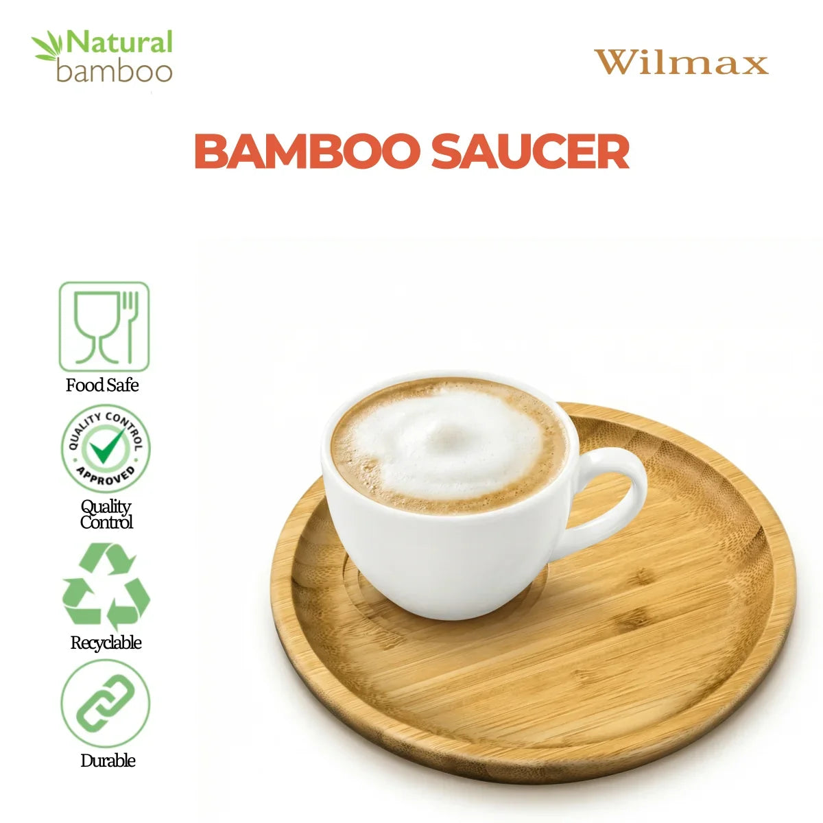 Wilmax England Bamboe Onderbordje 17,5 cm Natuur