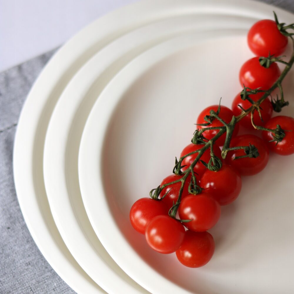 Wilmax Eetbord 28 cm van porselein, Wit WL-991279/A