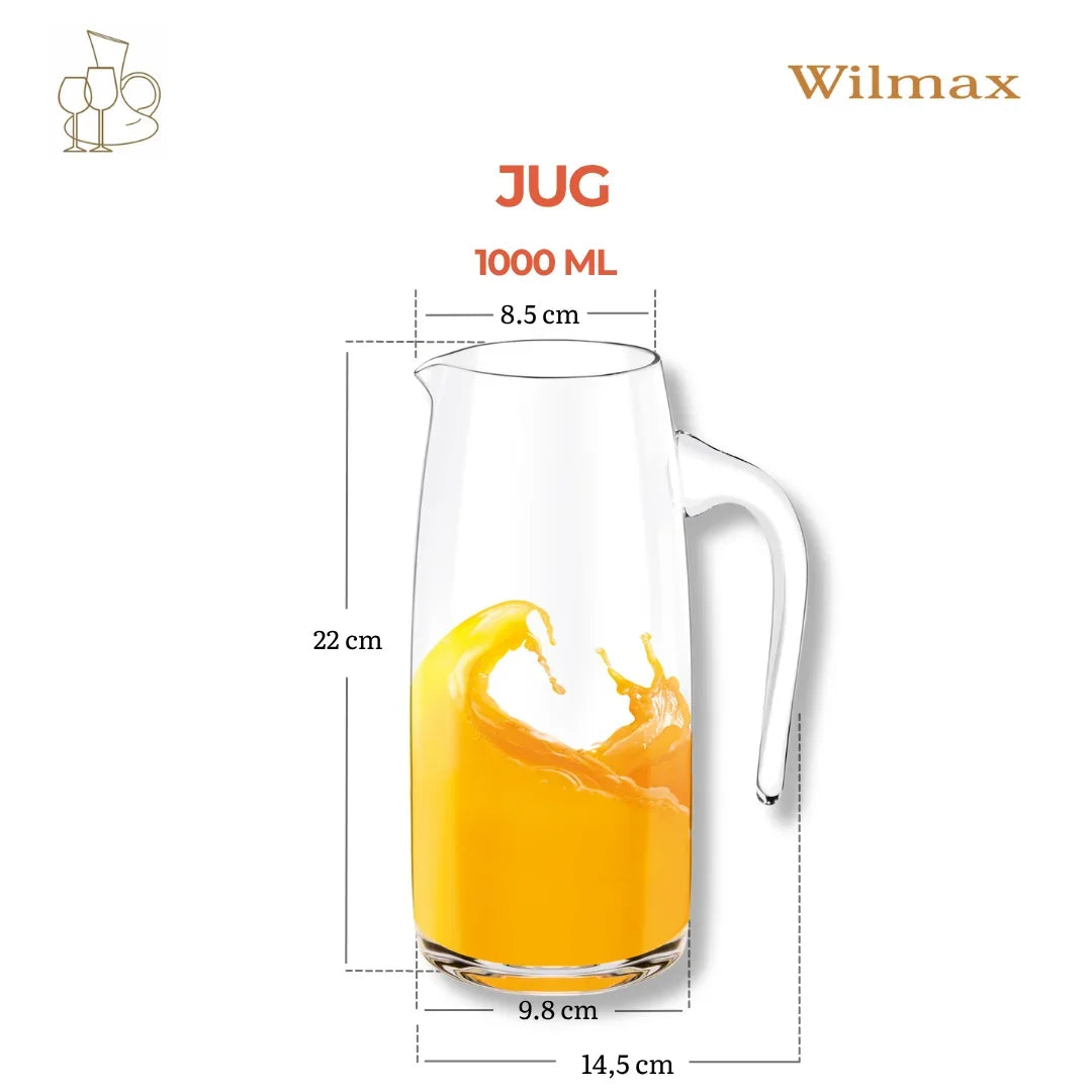 Wilmax Kan 1000 ml Kristalglas Transparant
