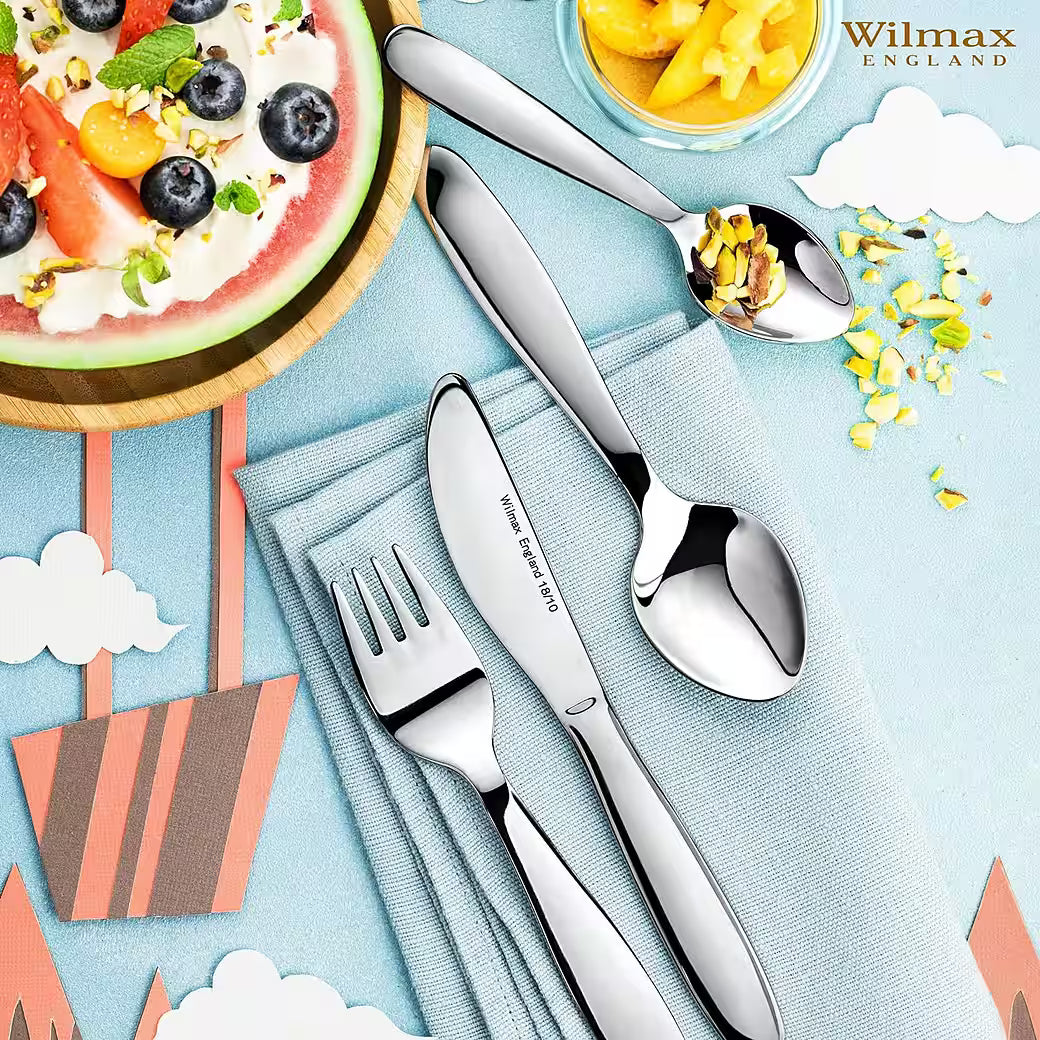 Wilmax England Kinderbestek Set 4-delig RVS WL-999901/4G