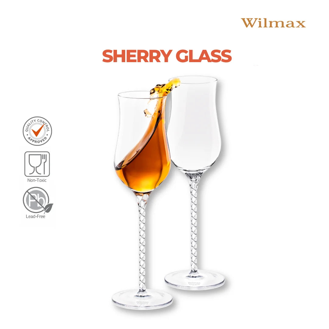 Wilmax Sherryglas 130 ml Kristalglas 2 stuks