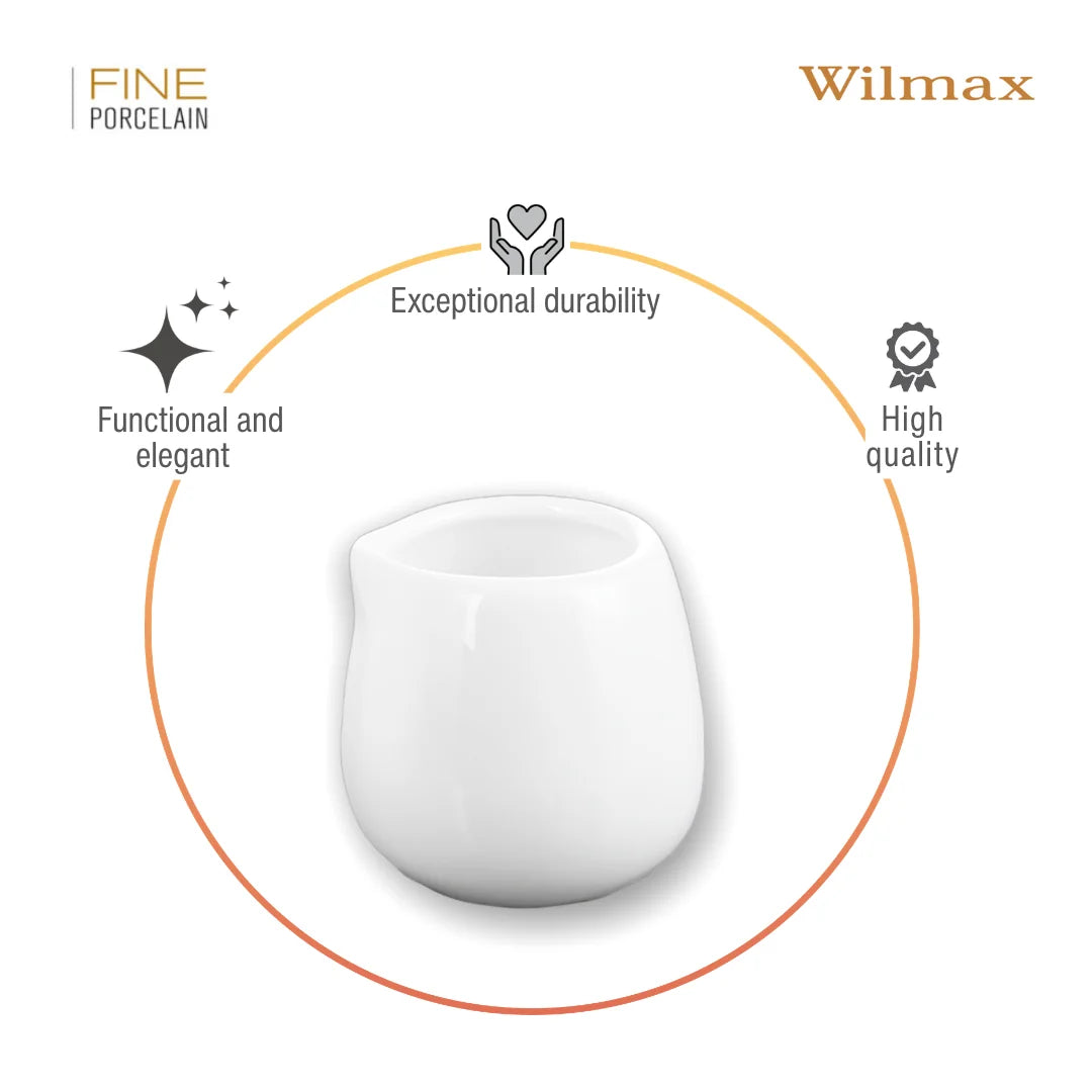 Wilmax Melkkannetje 50 ml Wit Porselein
