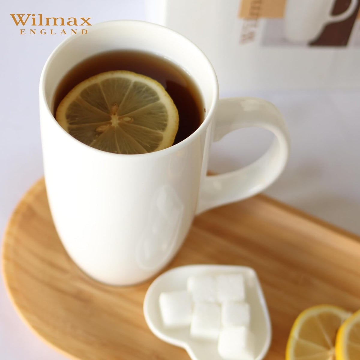 Wilmax Beker 630 ml Porselein Wit set van 6 A6