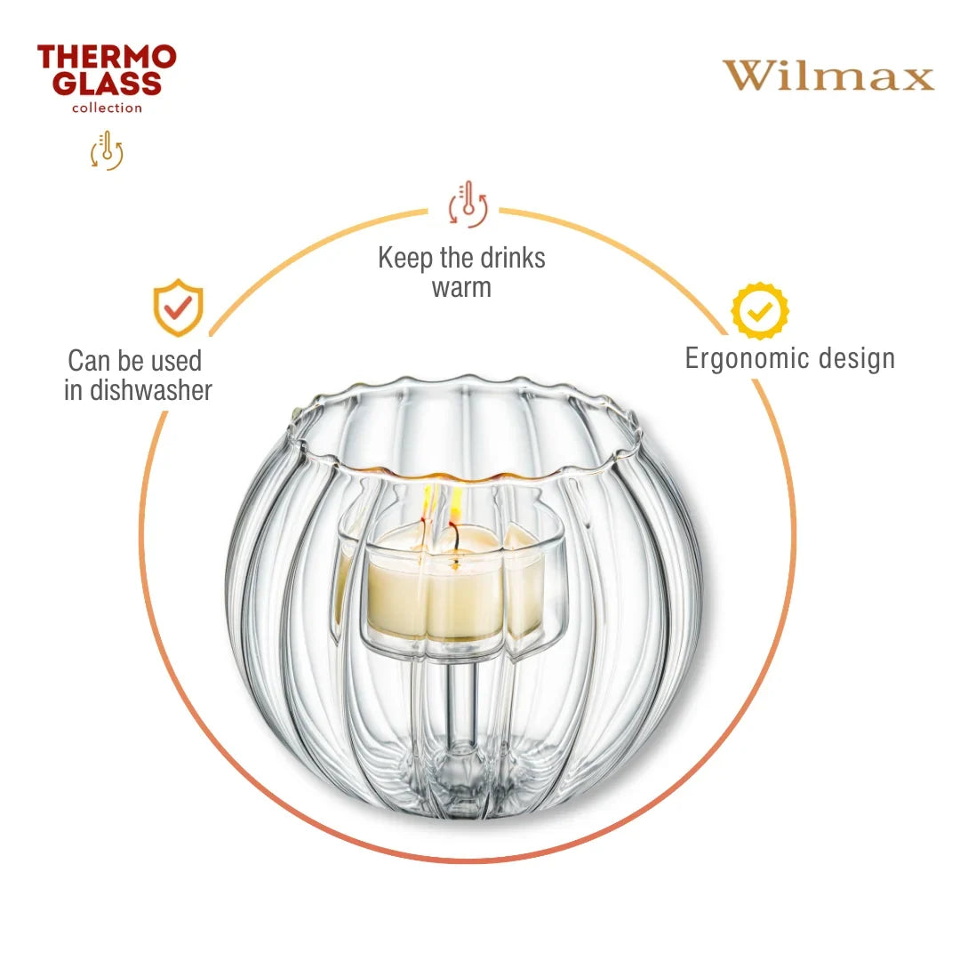 Wilmax Waxinelichthouder 12 x 10 cm Thermoglas