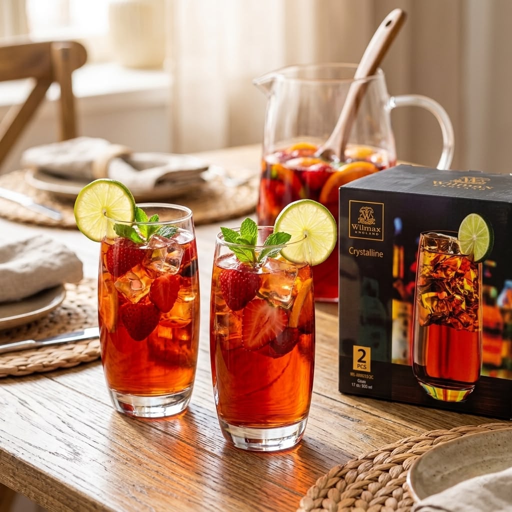Wilmax Longdrinkglas 500 ml Kristalglas Transparant 2-delige set
